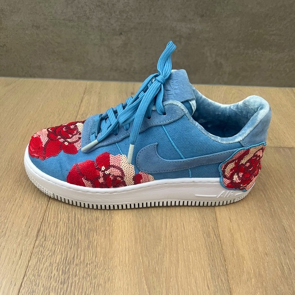 Nike Air Force 1 upstep low denim rose sky - size 9W US - Picture 3 of 8